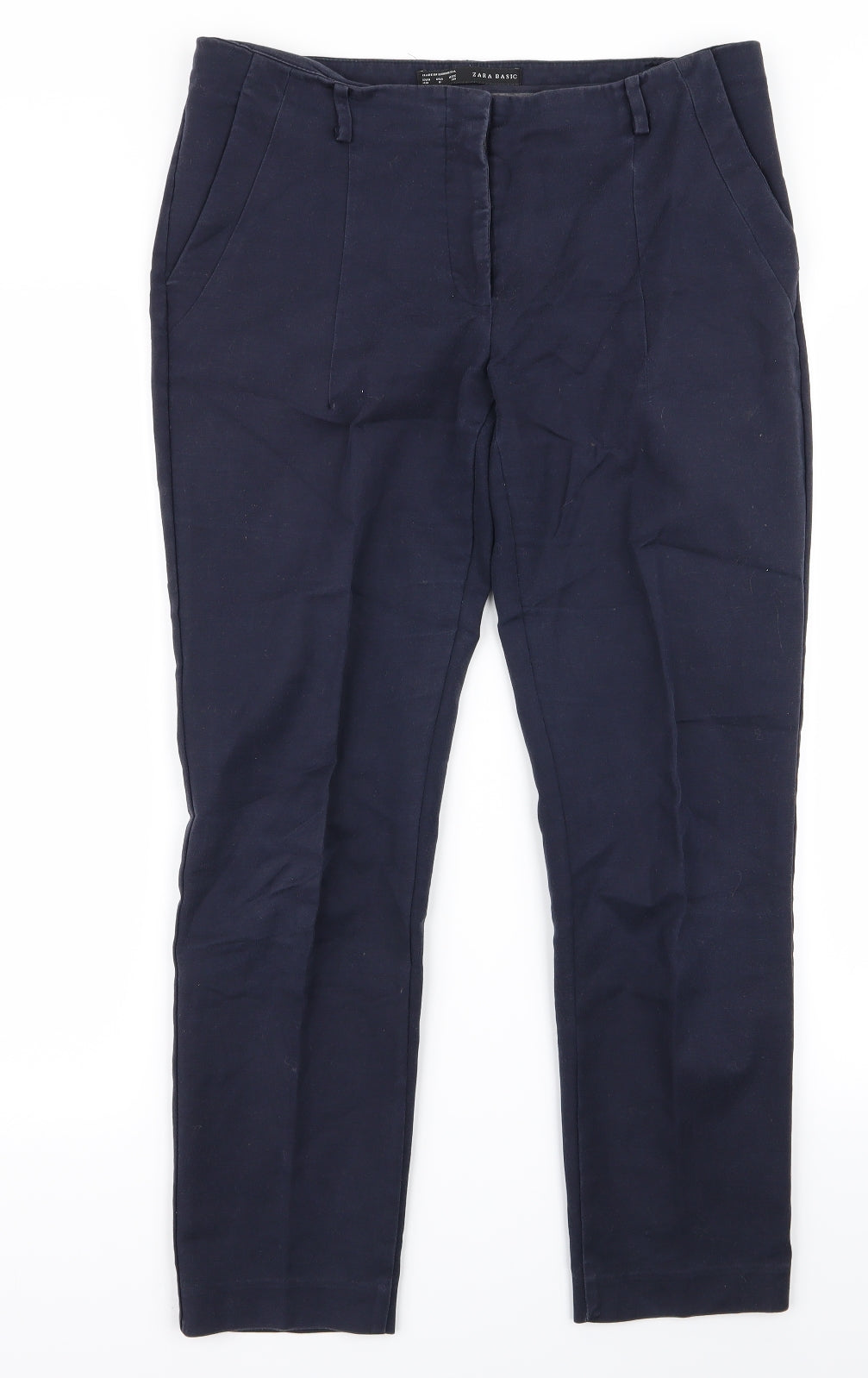 Womens UK Size 8 Zara Regular Fit  Black Trousers
