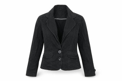 Womens UK Size M bay Black Biker Coat