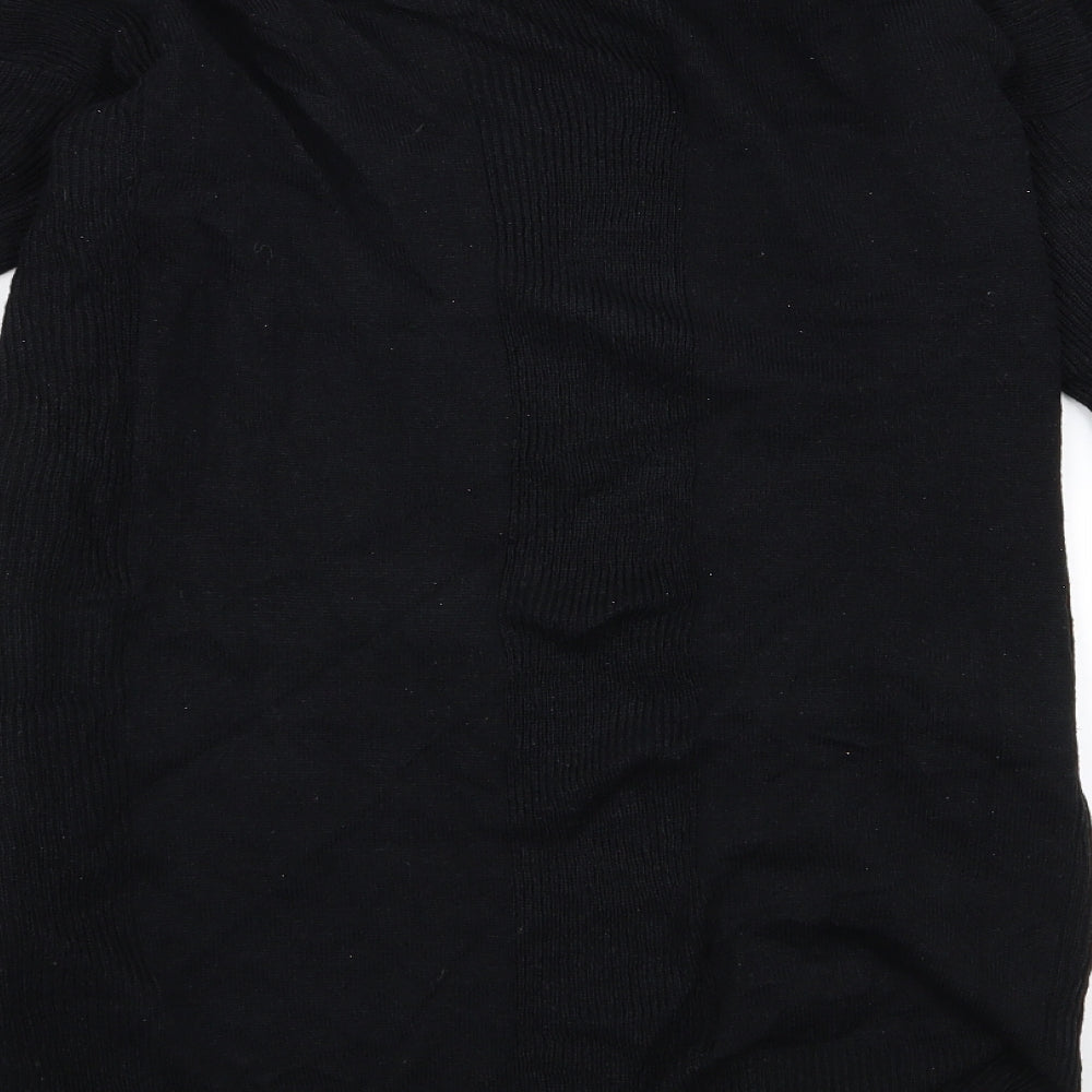 Brand and care label for Select women’s black rayon cardigan jumper, size UK 14