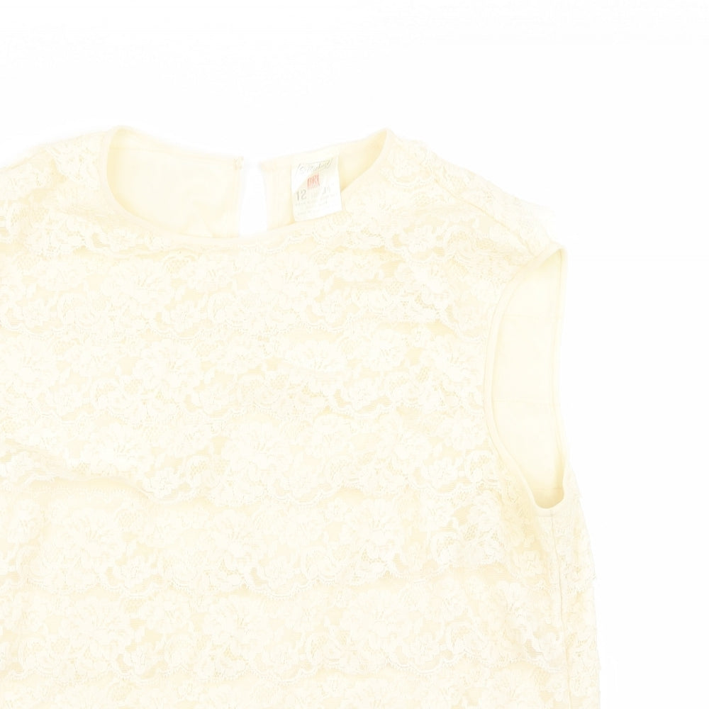 Womens UK Size 12 st michael Beige Basic Blouse