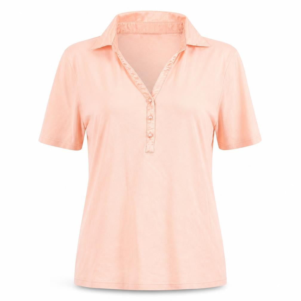 Womens UK Size 10 m&s Pink Basic Polo