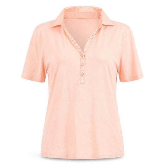 Womens UK Size 10 m&s Pink Basic Polo