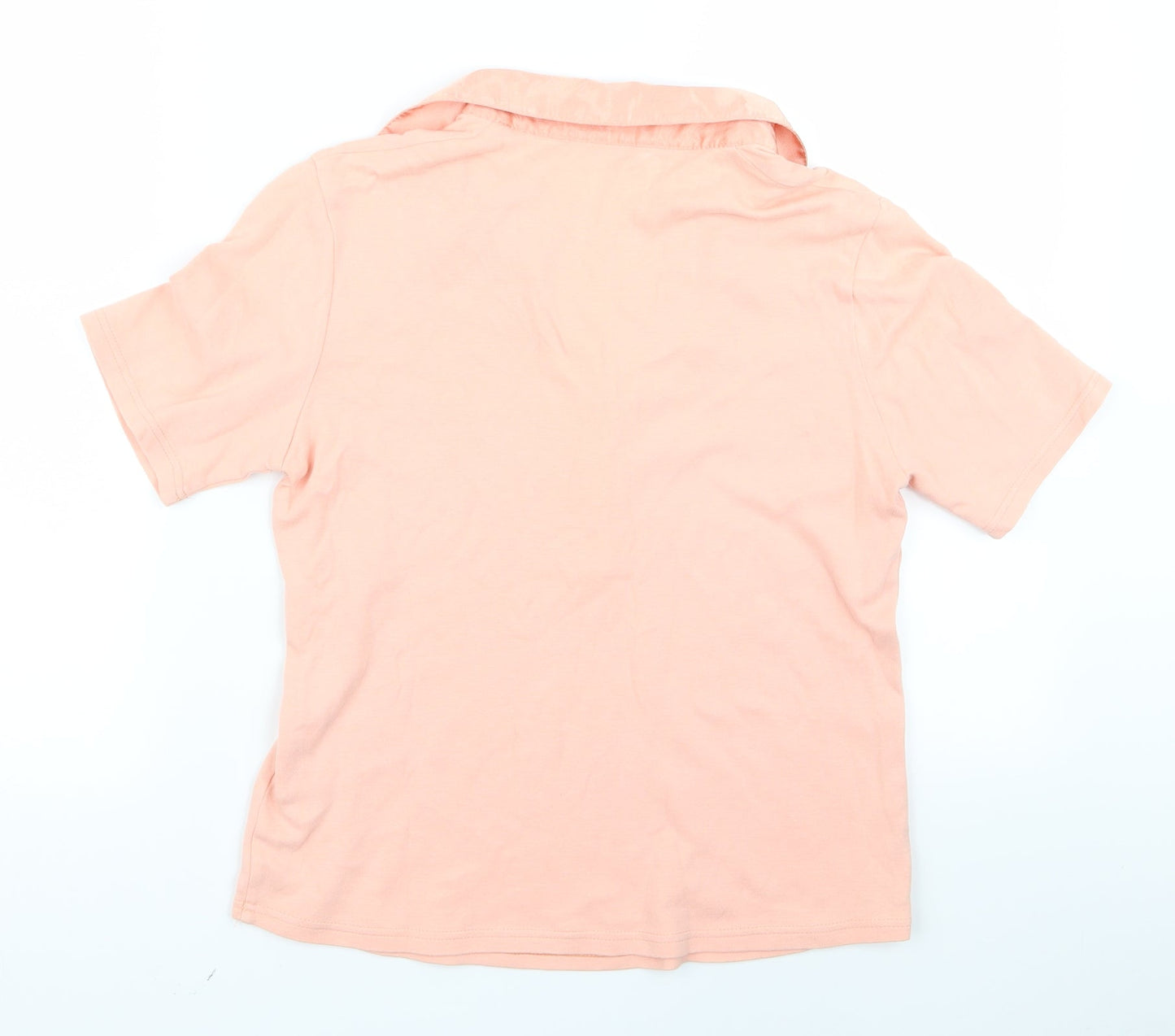 Womens UK Size 10 m&s Pink Basic Polo