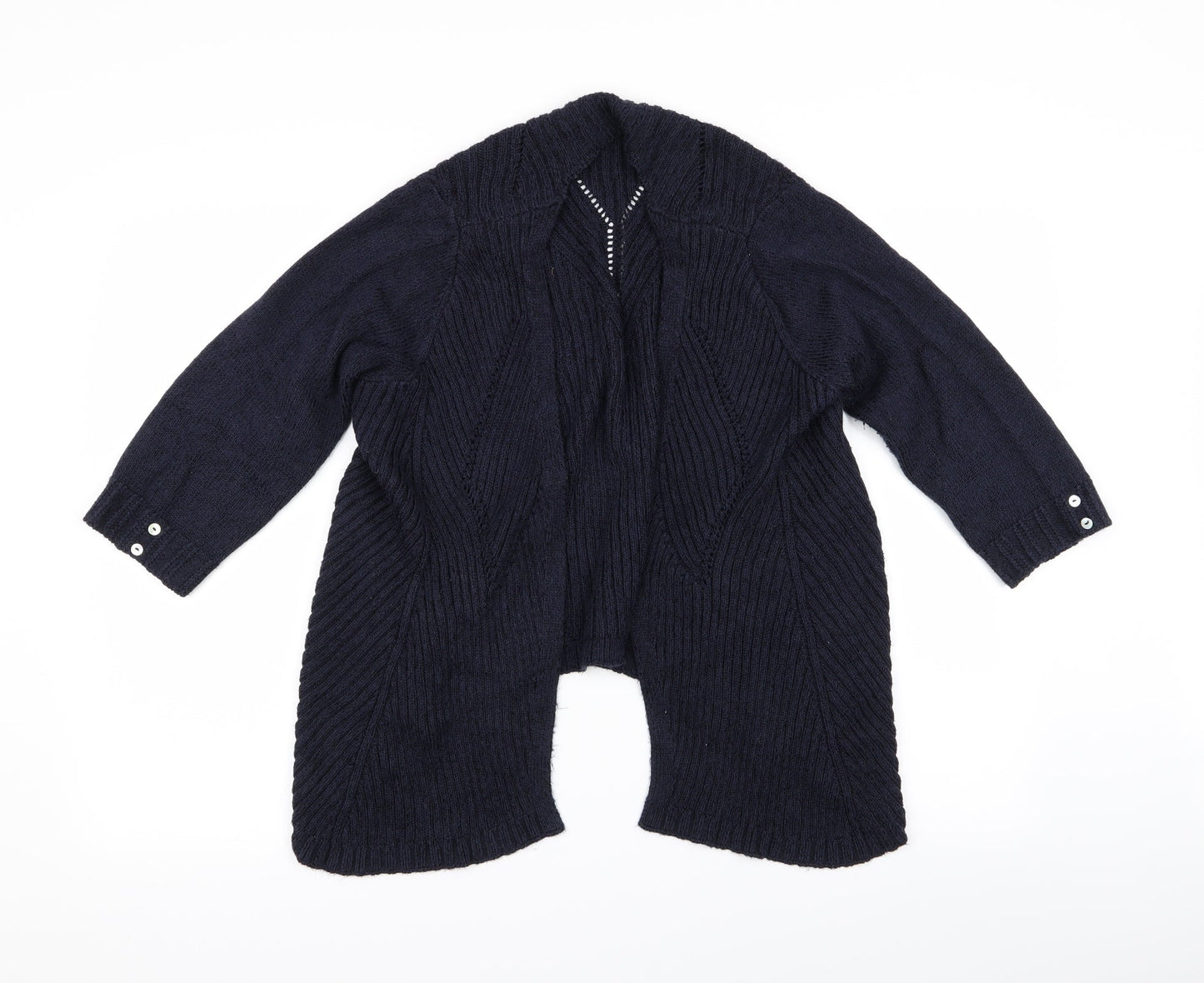 PREUNA Womens Blue  Corduroy Cardigan Jumper Size 12  - V