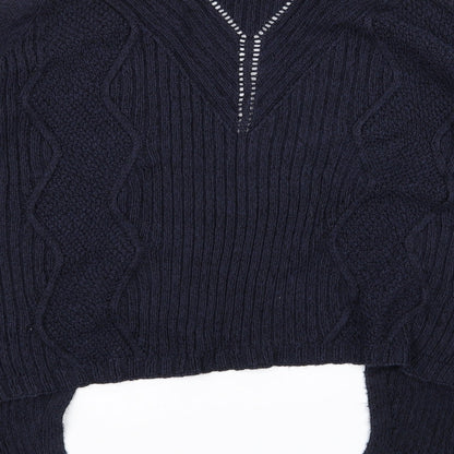 PREUNA Womens Blue  Corduroy Cardigan Jumper Size 12  - V