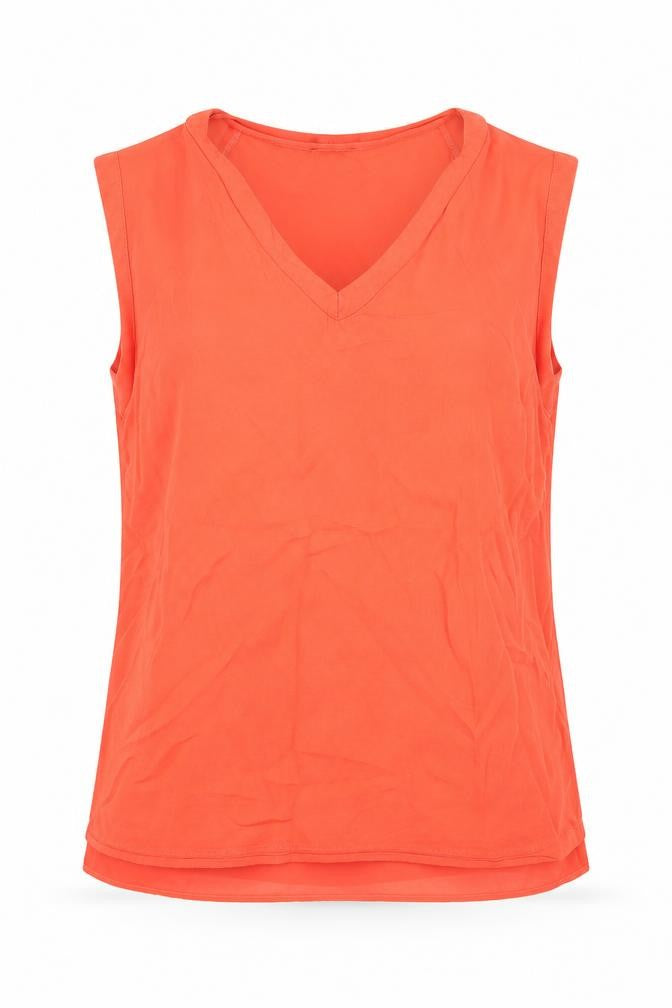 Womens UK Size 10 Warehouse Orange Basic Blouse
