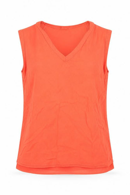 Womens UK Size 10 Warehouse Orange Basic Blouse