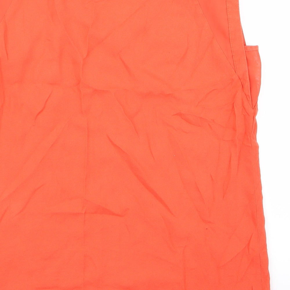 Womens UK Size 10 Warehouse Orange Basic Blouse