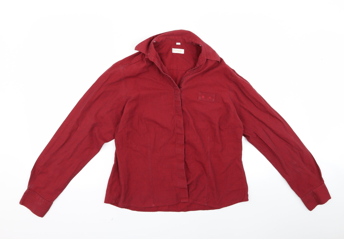 wensun Womens Red   Basic Button-Up Size 16