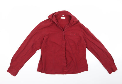 wensun Womens Red   Basic Button-Up Size 16