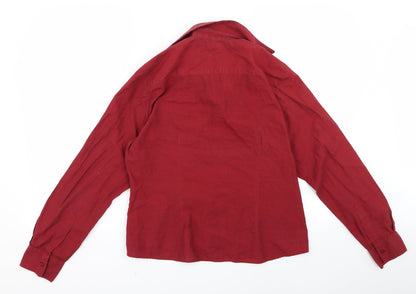wensun Womens Red   Basic Button-Up Size 16