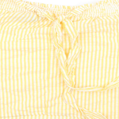 Primark Womens Yellow Striped  Basic Blouse Size 12