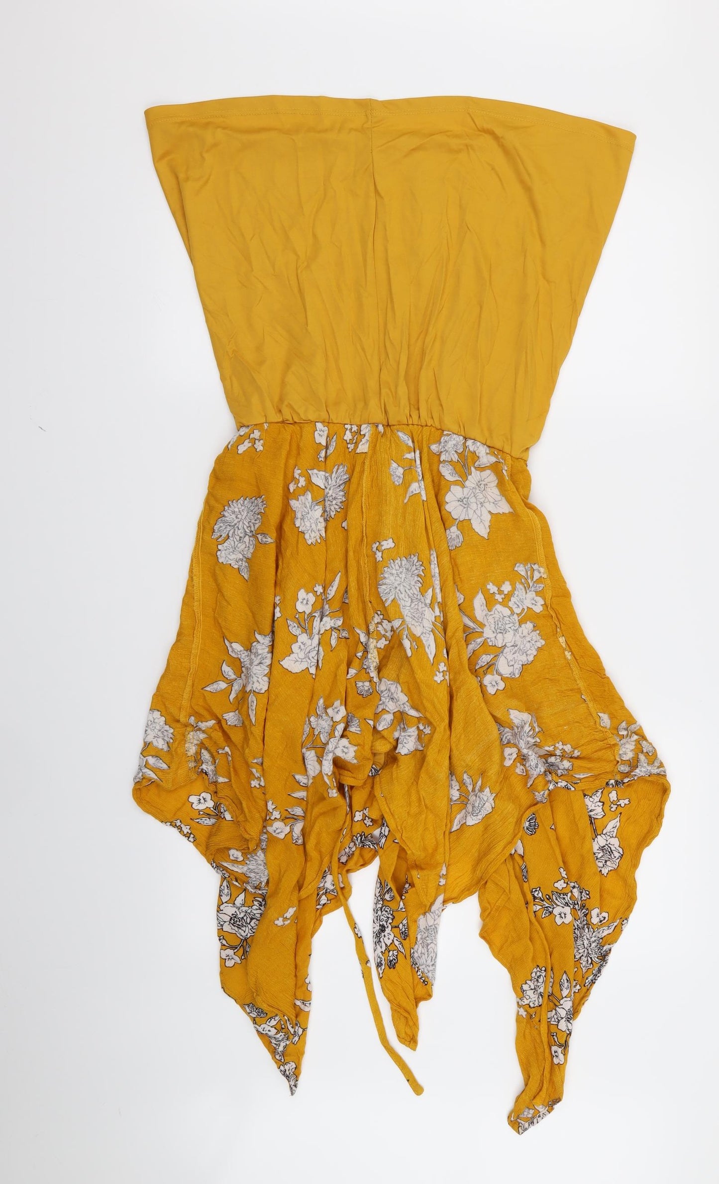Select Womens Orange Floral  Fit & Flare  Size 10