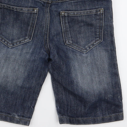 Preworn Girls Blue   Biker Shorts Size 4 Years