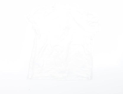 Back view of Preworn girls’ white basic polo, size 7, years