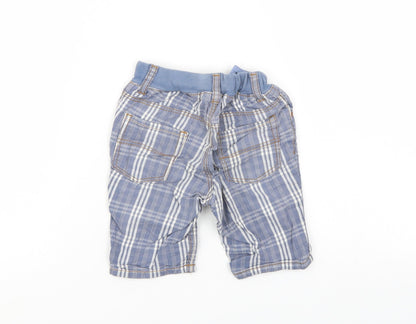 H&M Boys Blue Check  Cropped Trousers Size 12-18 Months  - Shorts
