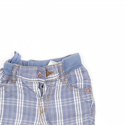 H&M Boys Blue Check  Cropped Trousers Size 12-18 Months  - Shorts
