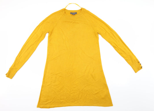 Primark Womens Yellow   Jumper Dress  Size XS