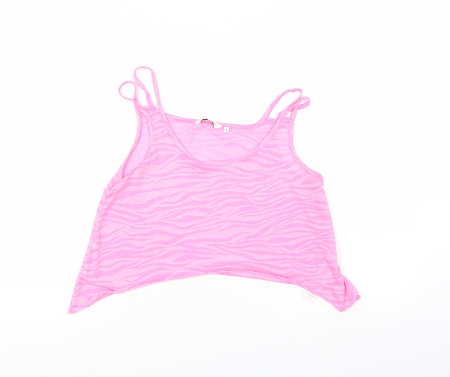 Womens UK Size 8 New Look Pink Basic Tank