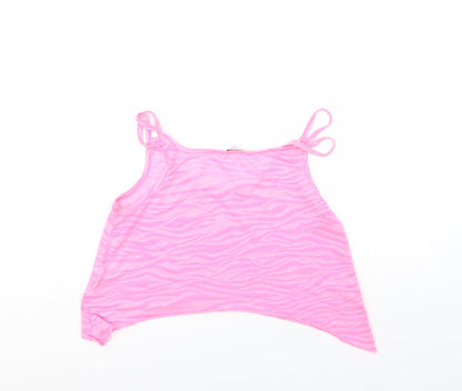 Womens UK Size 8 New Look Pink Basic Tank
