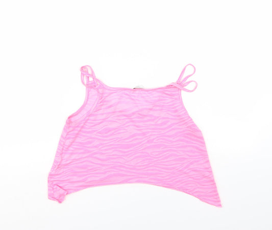 Womens UK Size 8 New Look Pink Basic Tank