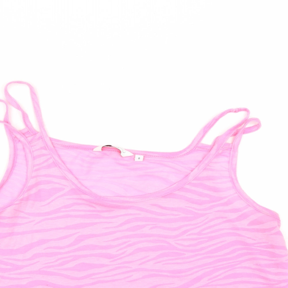 Womens UK Size 8 New Look Pink Basic Tank