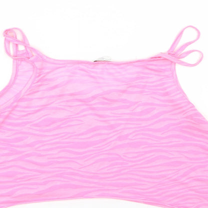Womens UK Size 8 New Look Pink Basic Tank