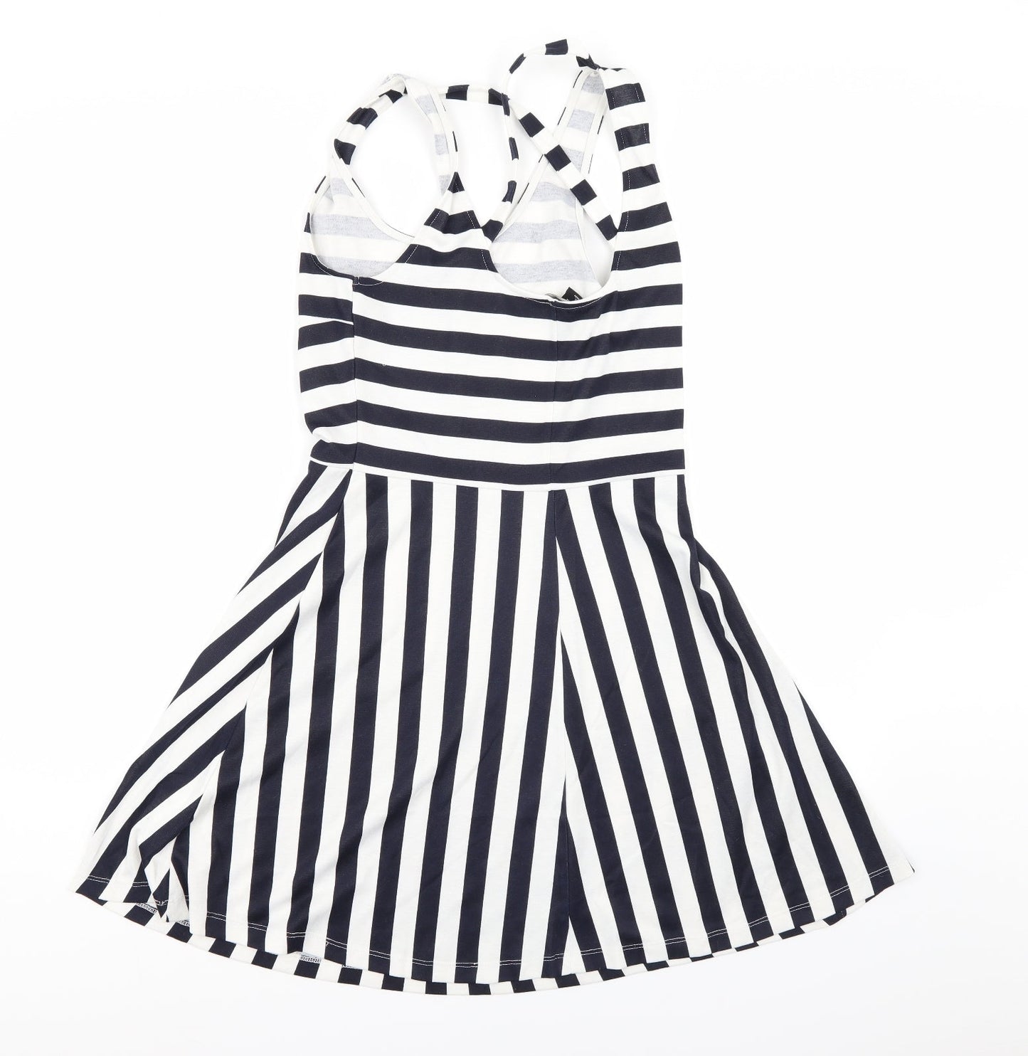 H&M Womens Blue Striped  Mini  Size S