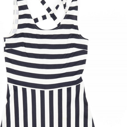 H&M Womens Blue Striped  Mini  Size S