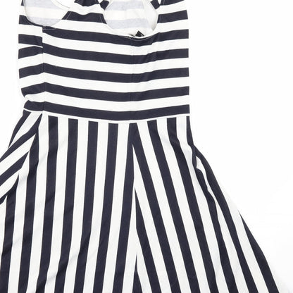 H&M Womens Blue Striped  Mini  Size S