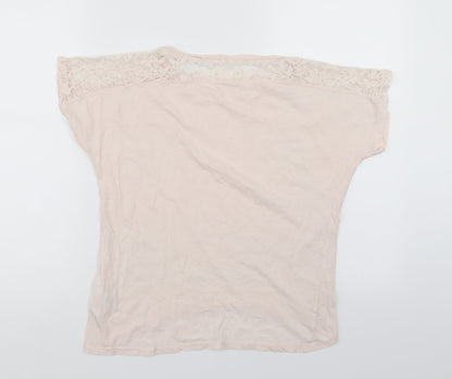LOGG Girls Ivory   Basic Polo Size 11-12 Years  - Lace trim on top