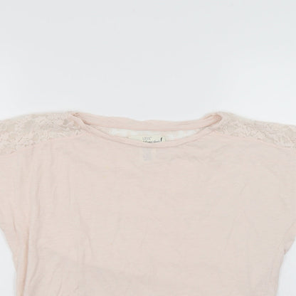 LOGG Girls Ivory   Basic Polo Size 11-12 Years  - Lace trim on top