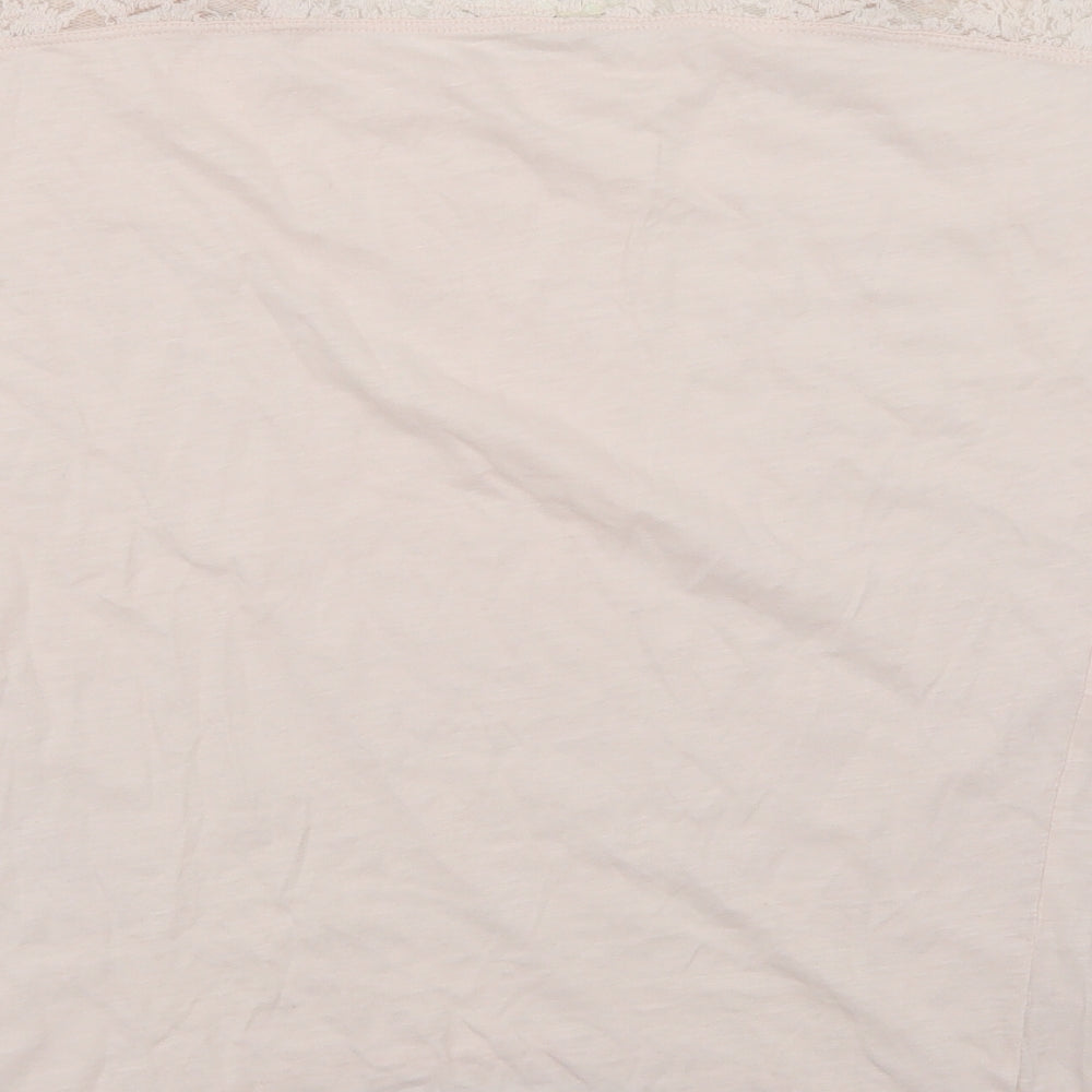 LOGG Girls Ivory   Basic Polo Size 11-12 Years  - Lace trim on top