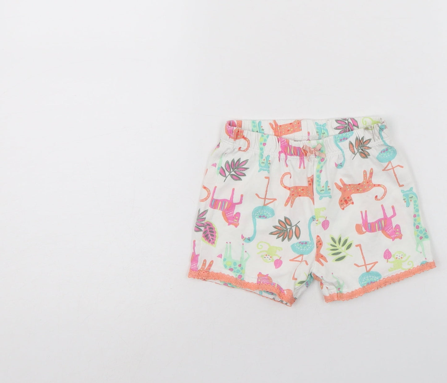 Nutmeg Baby Multicoloured Floral  Cropped Trousers Size 9-12 Months  - shorts