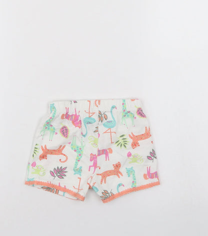 Nutmeg Baby Multicoloured Floral  Cropped Trousers Size 9-12 Months  - shorts