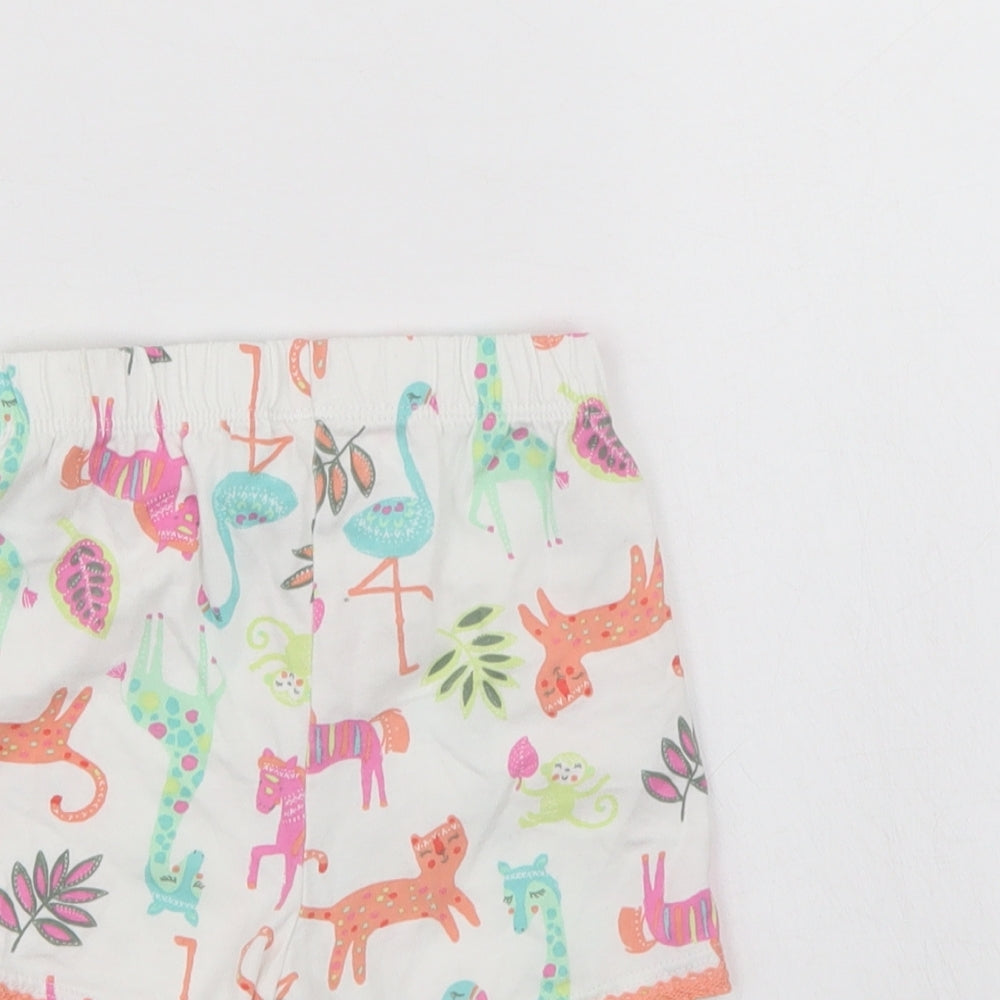 Nutmeg Baby Multicoloured Floral  Cropped Trousers Size 9-12 Months  - shorts