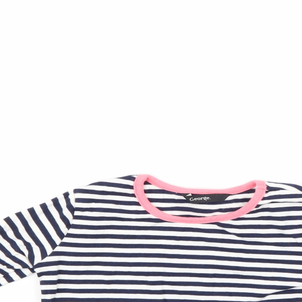 George Boys Blue Striped  Pullover Sweatshirt Size 2-3 Years