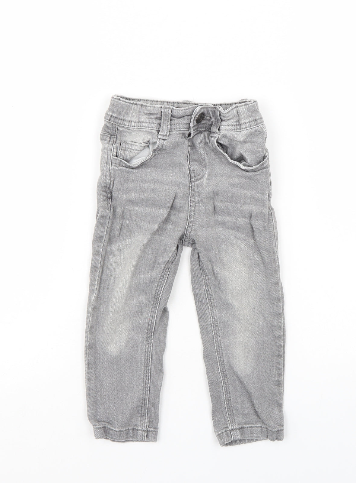 Preworn Boys Grey   Cargo Jeans Size 12-18 Months