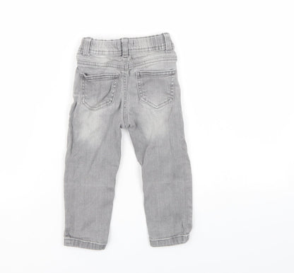 Preworn Boys Grey   Cargo Jeans Size 12-18 Months