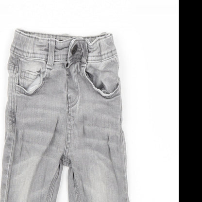 Preworn Boys Grey   Cargo Jeans Size 12-18 Months