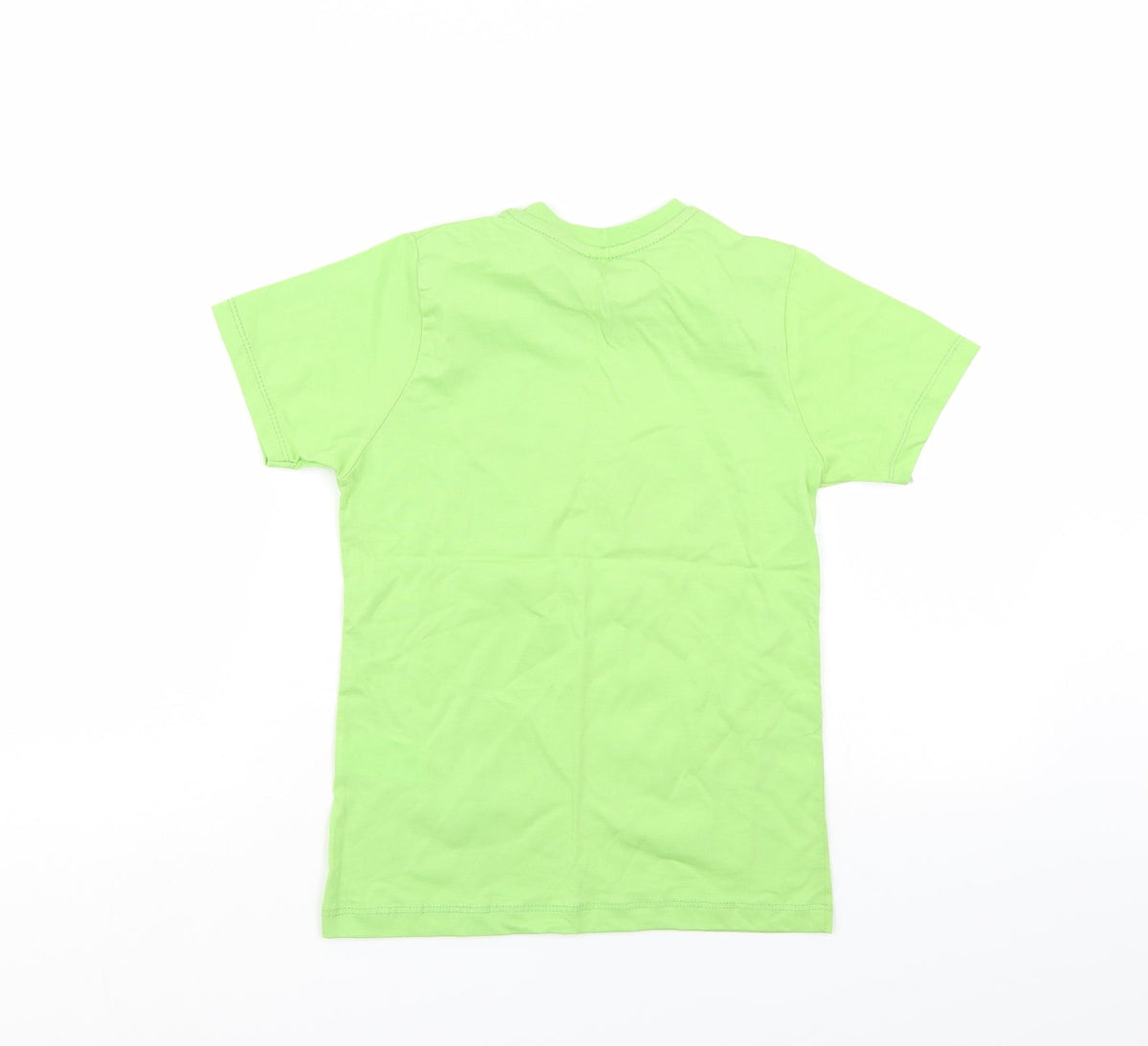 Back view of Kool Kids boys’ green basic t-shirt, size 10, years