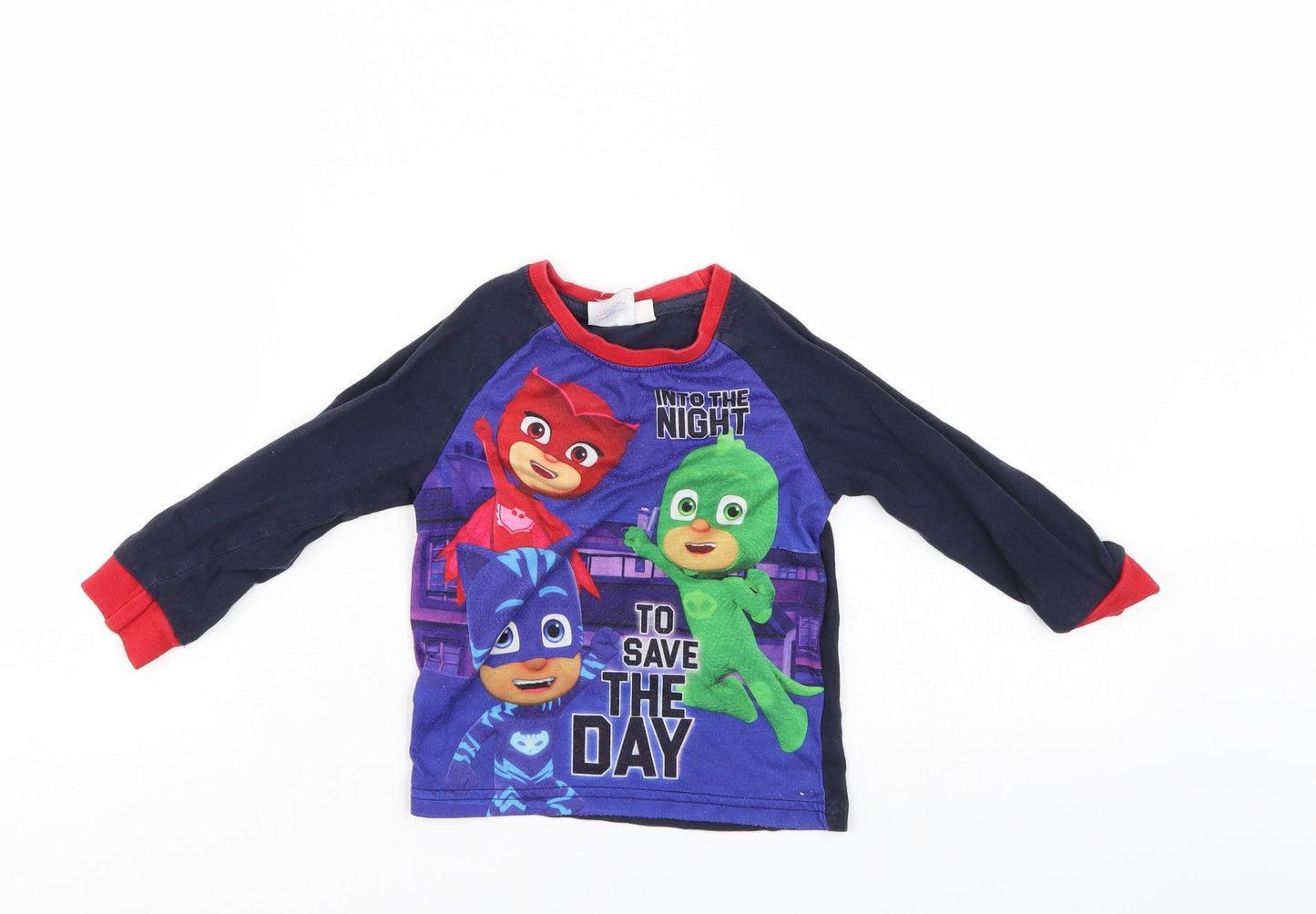 PJ MASKS Boys Multicoloured    Pyjama Top Size 2-3 Years