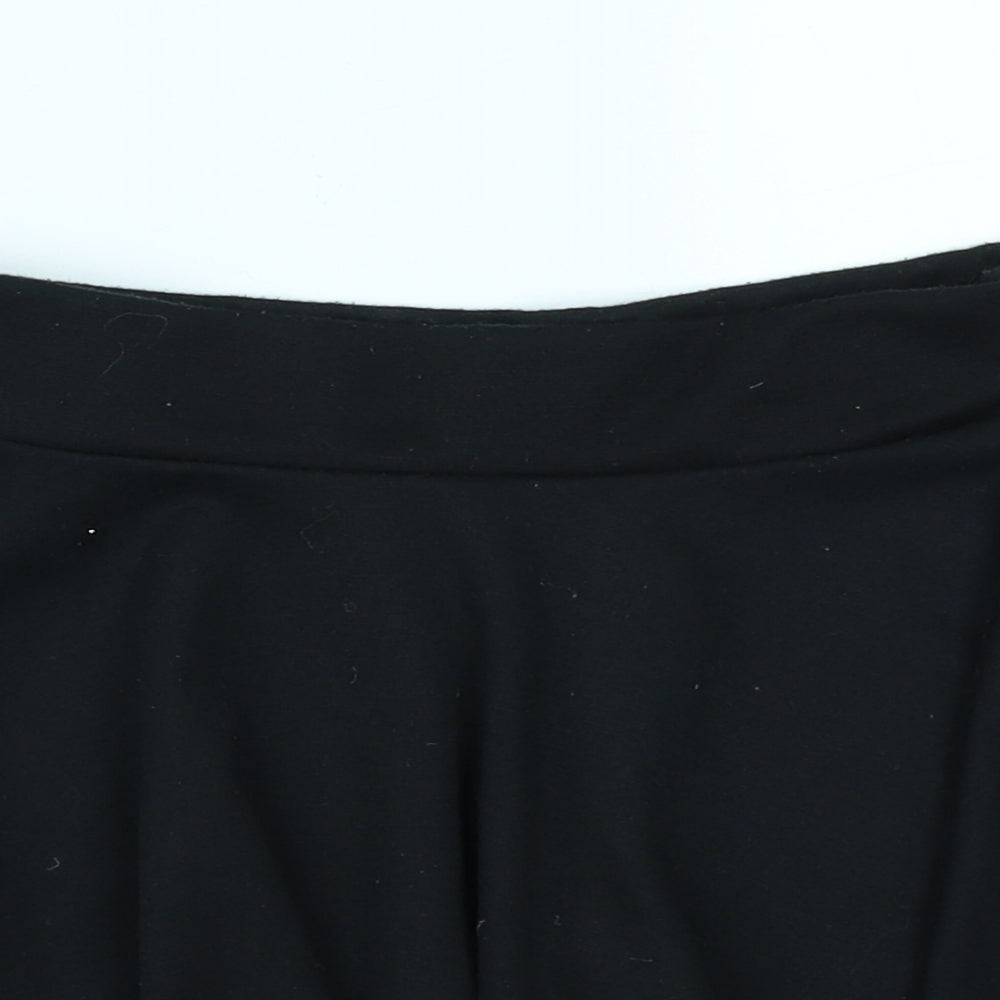 Preworn Girls Black   Flare Skirt Size 9-10 Years