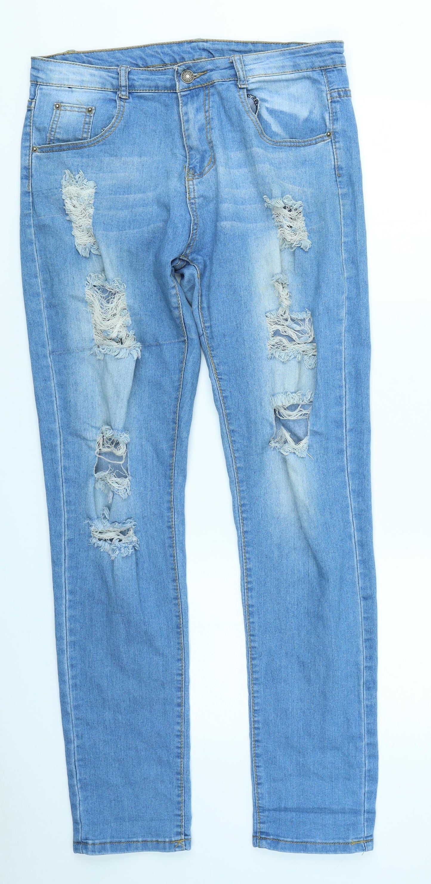 Womens UK Size 32 in Jeans Regular Fit Skinny Blue Jeans