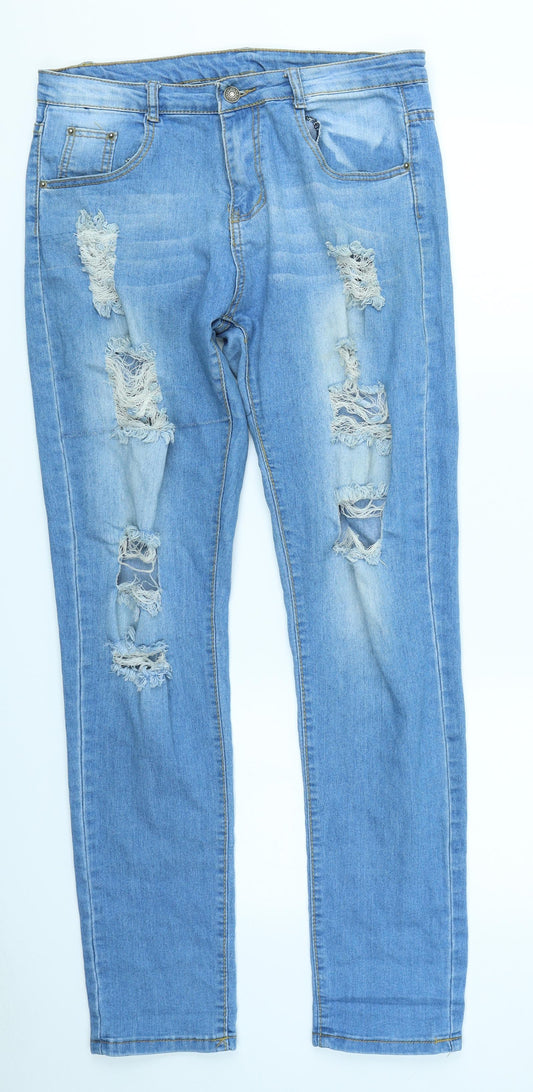 Womens UK Size 32 in Jeans Regular Fit Skinny Blue Jeans