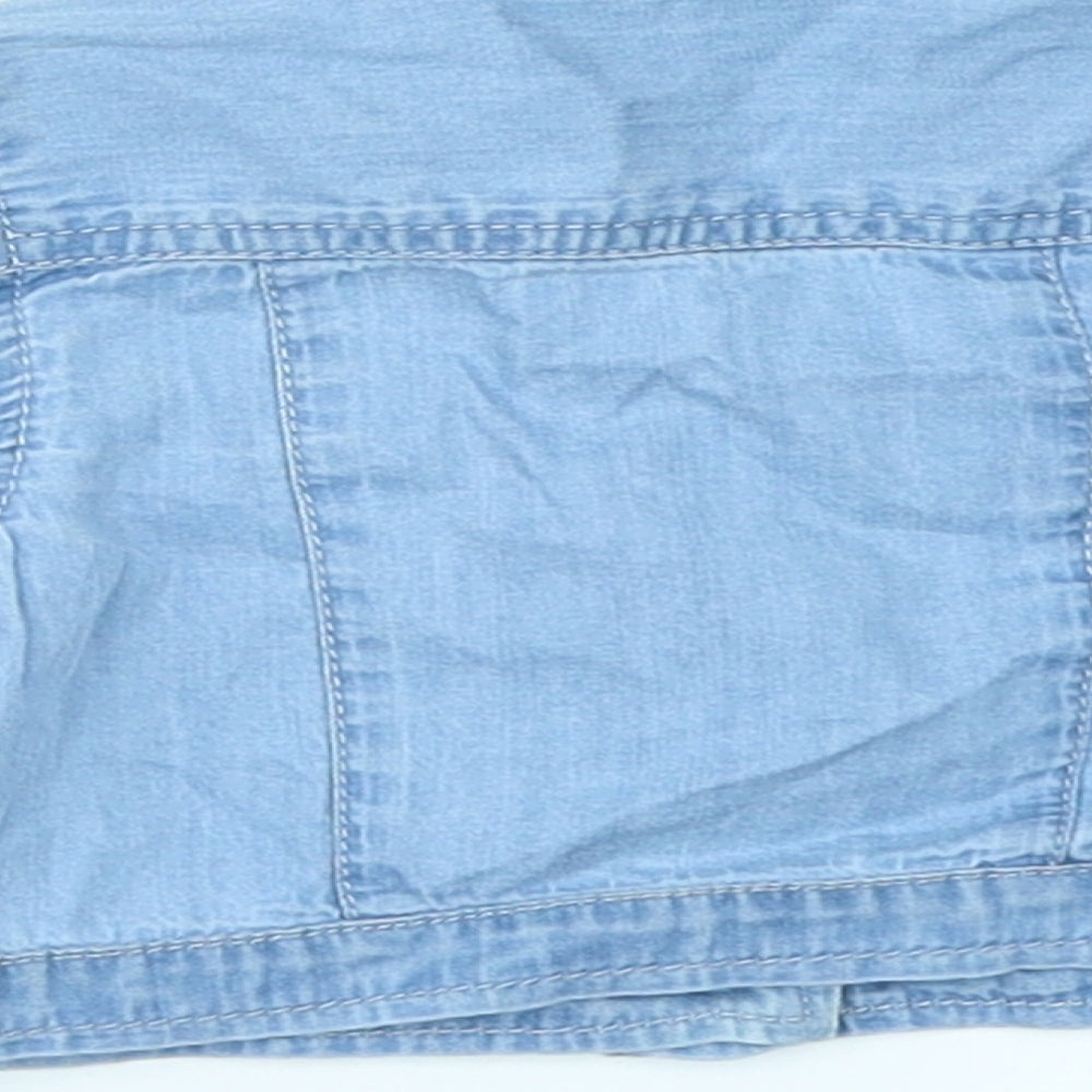 George Girls Blue  Denim Basic Button-Up Size 0-3 Months