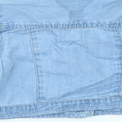 George Girls Blue  Denim Basic Button-Up Size 0-3 Months