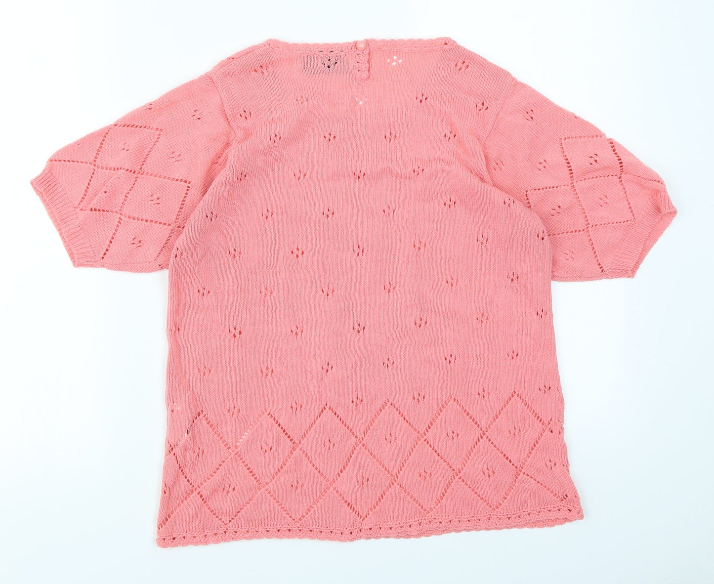 Jan Eva Womens Pink   Basic T-Shirt Size M
