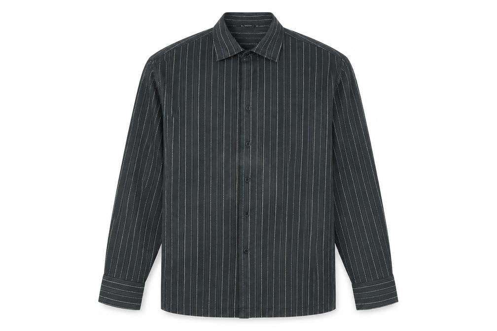 Mens UK Size XL Emporio Grey  Button-Up Long Sleeve Casual Shirt