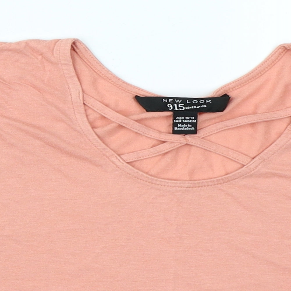 915 Generation Girls Pink   Cropped T-Shirt Size 10-11 Years